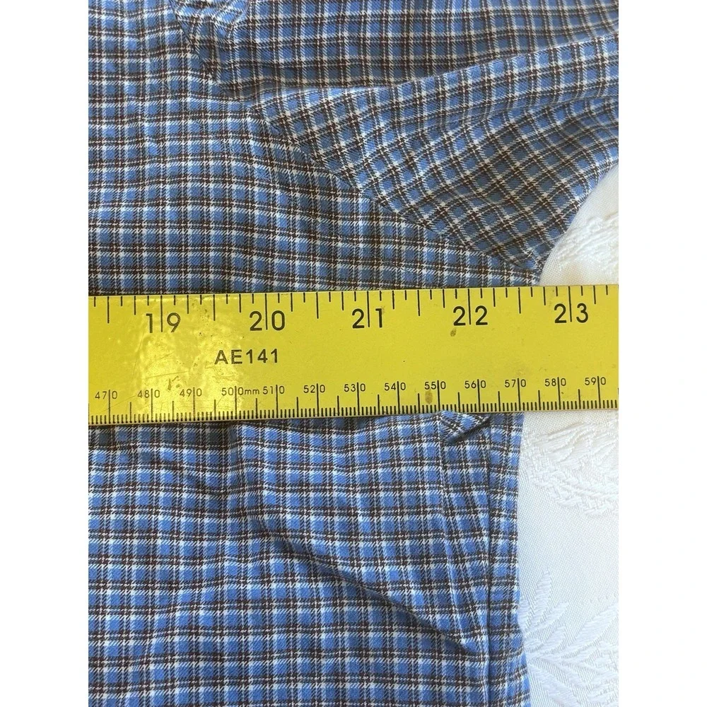 Polo Ralph Lauren Shirt Mens M Blue‎ Plaid Classic Fit Performance Long Sleeve